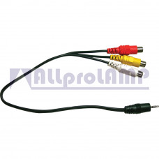 Optoma BC-MJAVXY0S RCA Female to 2.5mm Male Cable 11.81" (30cm) (BC-MJAVXY0S)