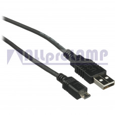 Pearstone USB 2.0 Type A Male to Micro Type B Male Cable (Black) - 3' (0.9 m) (USB-AMIB3)
